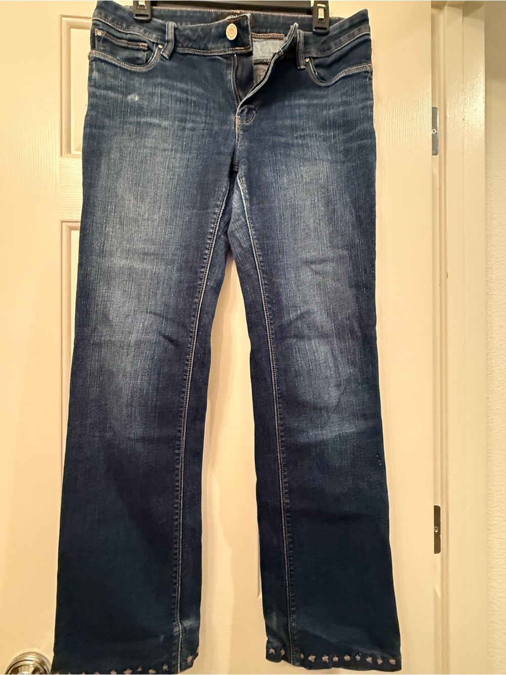 White House Black Market Boot Leg Jeans Size 6R Dark Wash Denim Pants